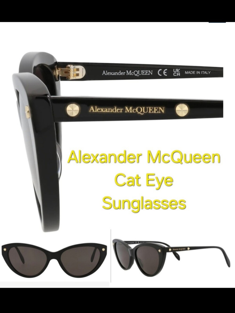 Alexander McQueen Cat Eye Sunglasses 55mm NEW